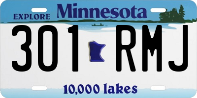 MN license plate 301RMJ