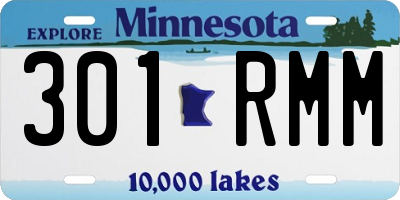 MN license plate 301RMM