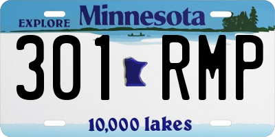 MN license plate 301RMP