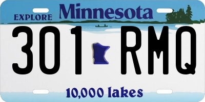 MN license plate 301RMQ
