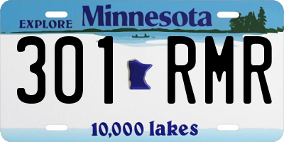 MN license plate 301RMR
