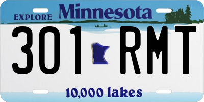 MN license plate 301RMT