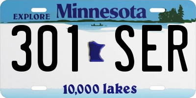 MN license plate 301SER