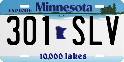 MN license plate 301SLV