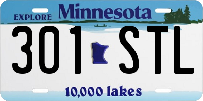 MN license plate 301STL
