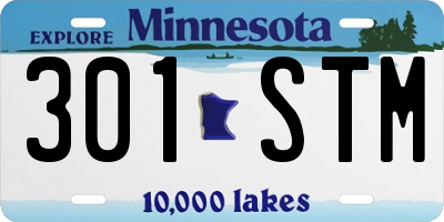 MN license plate 301STM