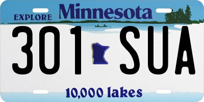 MN license plate 301SUA