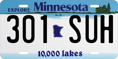 MN license plate 301SUH