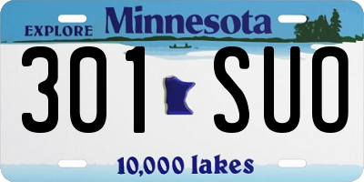 MN license plate 301SUO