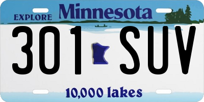 MN license plate 301SUV