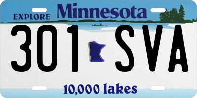 MN license plate 301SVA