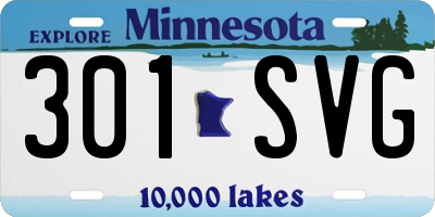 MN license plate 301SVG