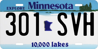 MN license plate 301SVH