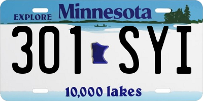 MN license plate 301SYI