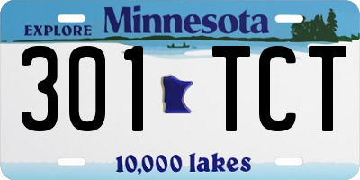 MN license plate 301TCT