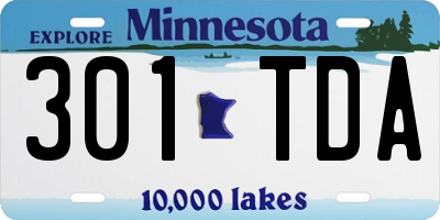 MN license plate 301TDA