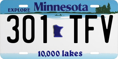 MN license plate 301TFV