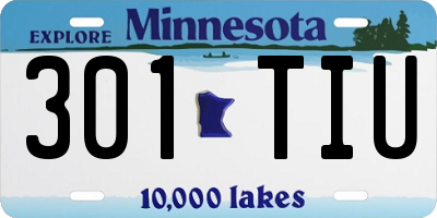 MN license plate 301TIU