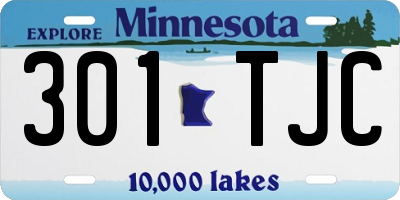 MN license plate 301TJC