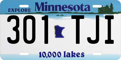 MN license plate 301TJI
