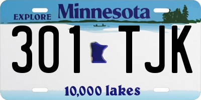 MN license plate 301TJK