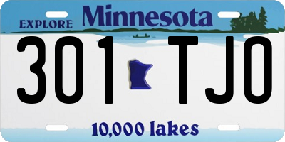 MN license plate 301TJO