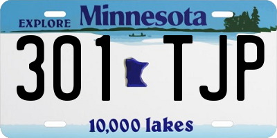 MN license plate 301TJP