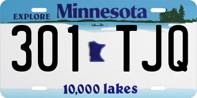 MN license plate 301TJQ
