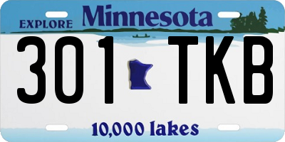 MN license plate 301TKB
