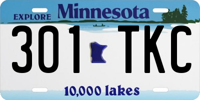 MN license plate 301TKC