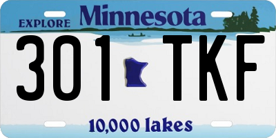 MN license plate 301TKF
