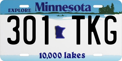 MN license plate 301TKG