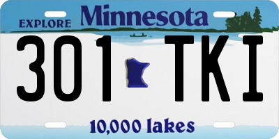 MN license plate 301TKI