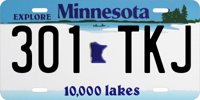 MN license plate 301TKJ