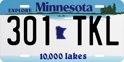 MN license plate 301TKL