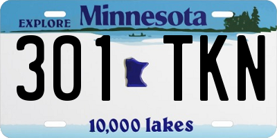 MN license plate 301TKN