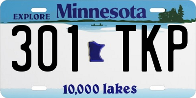 MN license plate 301TKP