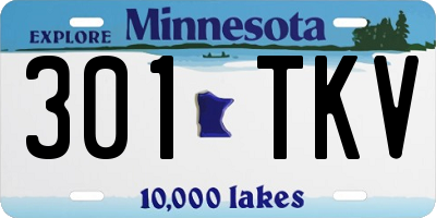 MN license plate 301TKV