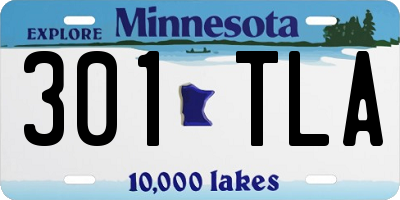 MN license plate 301TLA