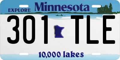 MN license plate 301TLE