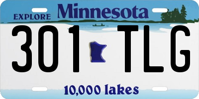 MN license plate 301TLG