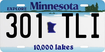MN license plate 301TLI