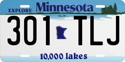 MN license plate 301TLJ