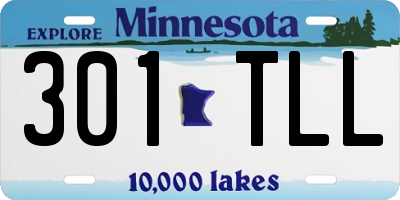 MN license plate 301TLL