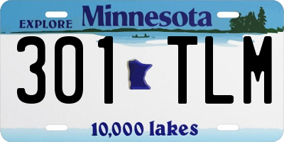 MN license plate 301TLM