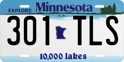 MN license plate 301TLS