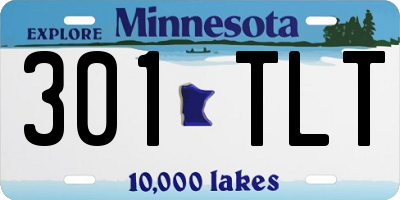 MN license plate 301TLT