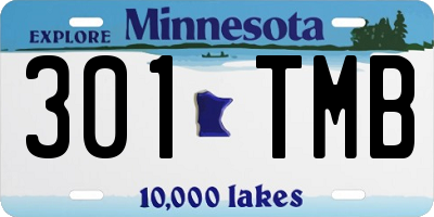 MN license plate 301TMB