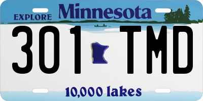 MN license plate 301TMD