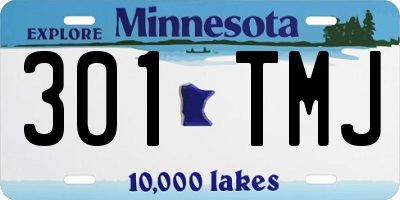 MN license plate 301TMJ